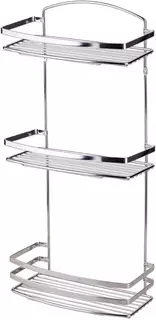Полка для ванной Tekno-tel BK086SSM 25 см, тройная, нержавеющая сталь