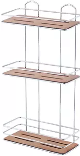 Полка для ванной Tekno-tel BK077 30 см, тройная, хром
