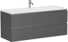 Тумба под раковину Sancos Folk FL120GS 119,5 см, подвесная, темно-серый матовый