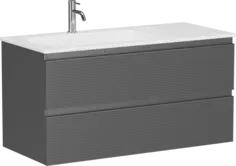 Тумба под раковину Sancos Folk FL100LGS 99,5 см L, подвесная, темно-серый матовый