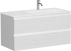Тумба под раковину Sancos Folk FL100RW 99,5 см R, подвесная, белый матовый