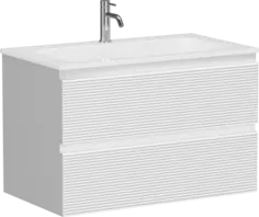 Тумба под раковину Sancos Folk FL80W 79 см, подвесная, белый матовый