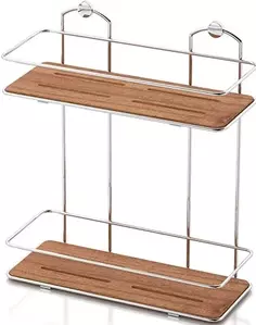 Полка для ванной Tekno-tel BK076P 30 см, двойная, хром