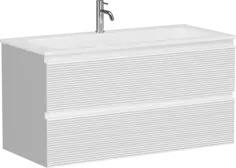 Тумба под раковину Sancos Folk FL100W 99,5 см, подвесная, белый матовый