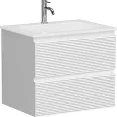 Тумба под раковину Sancos Folk FL60W 59 см, подвесная, белый матовый