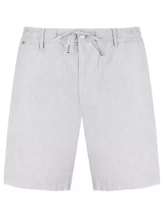 Шорты Regular Fit из хлопка и льна Boss