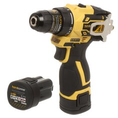 Дрель-шуруповерт аккумуляторный, Hanskonner, PLATINUM HCD1645BLC, бесщеточный, 14.4 В, сумка-кейс