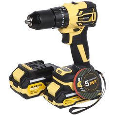 Дрель-шуруповерт аккумуляторный, ударный, Hanskonner, PLATINUM HCD2065PRO, бесщеточный, 18 В, 1BatterySystem, кейс