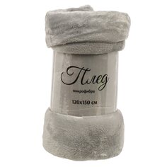 Плед 120х150 см, микрофибра, 100% полиэстер, Silvano, серый, однотонный