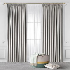 Комплект штор с подхватами Togas Пайнон бежевый 260x275 см