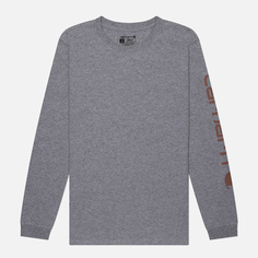 Женский лонгслив Carhartt Loose Fit Heavyweight Logo Sleeve Graphic, цвет серый