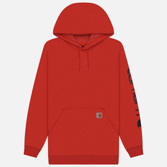 Мужская толстовка Carhartt Loose Fit Midweight Logo Sleeve Graphic Hoodie, цвет оранжевый
