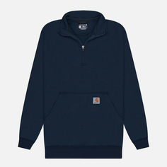 Мужская толстовка Carhartt Loose Fit Midweight Quarter-Zip Mock-Neck, цвет синий