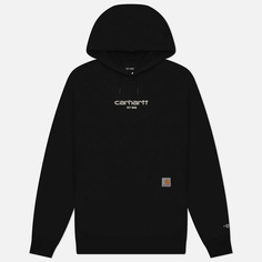 Мужская толстовка Carhartt Force Relaxed Fit Lightweight Logo Graphic Hoodie, цвет чёрный
