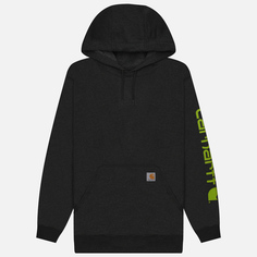 Мужская толстовка Carhartt Loose Fit Midweight Logo Sleeve Graphic Hoodie, цвет серый