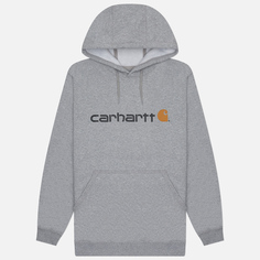 Мужская толстовка Carhartt Loose Fit Midweight Logo Graphic Hoodie, цвет серый