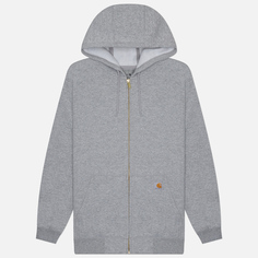 Мужская толстовка Carhartt Loose Fit Midweight Full-Zip Hoodie, цвет серый