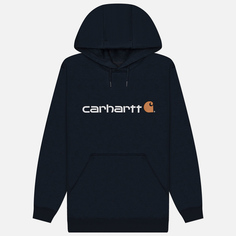 Мужская толстовка Carhartt Loose Fit Midweight Logo Graphic Hoodie, цвет синий