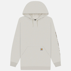 Мужская толстовка Carhartt Loose Fit Midweight Logo Sleeve Graphic Hoodie, цвет бежевый