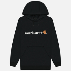 Мужская толстовка Carhartt Loose Fit Midweight Logo Graphic Hoodie, цвет чёрный