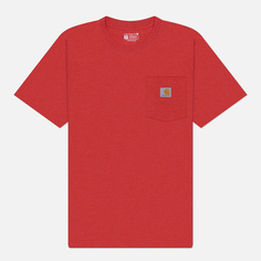 Мужская футболка Carhartt Relaxed Fit Heavyweight K87 Pocket, цвет красный