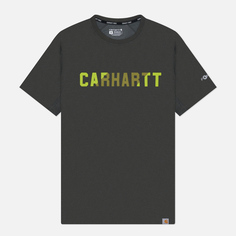 Мужская футболка Carhartt Force Relaxed Fit Midweight Block Logo Graphic, цвет серый