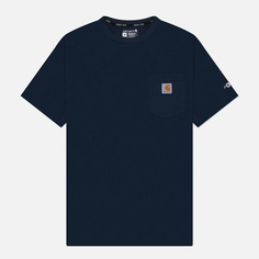 Мужская футболка Carhartt Force Relaxed Fit Midweight Pocket, цвет синий