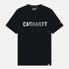 Мужская футболка Carhartt Force Relaxed Fit Midweight Block Logo Graphic, цвет чёрный
