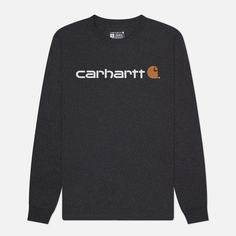 Мужской лонгслив Carhartt Relaxed Fit Heavyweight Logo Graphic, цвет серый