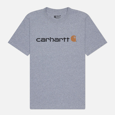 Мужская футболка Carhartt Relaxed Fit Heavyweight Logo Graphic, цвет серый