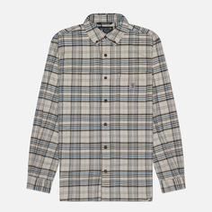 Мужская рубашка Carhartt Rugged Flex Relaxed Fit Midweight Flannel Plaid, цвет белый