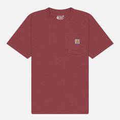 Мужская футболка Carhartt Relaxed Fit Heavyweight K87 Pocket, цвет красный