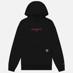 Женская толстовка Carhartt Force Relaxed Fit Lightweight Graphic Hoodie, цвет чёрный
