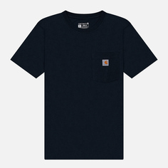 Женская футболка Carhartt Loose Fit Heavyweight K87 Pocket, цвет синий