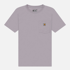 Женская футболка Carhartt Loose Fit Heavyweight K87 Pocket, цвет фиолетовый