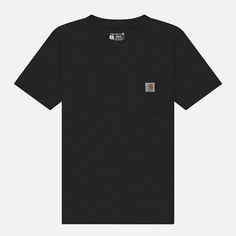 Женская футболка Carhartt Loose Fit Heavyweight K87 Pocket, цвет чёрный