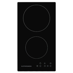 Варочные поверхности электрические поверхность электрическая KUPPERSBERG ECO 302 30 см 2 конфорки черный