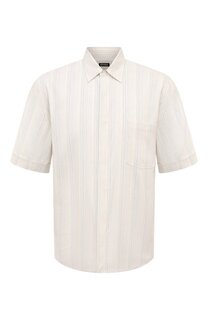 Рубашка изо льна и шелка Zegna