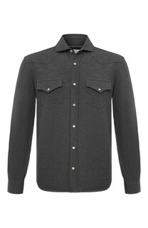 Хлопковая рубашка Brunello Cucinelli