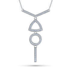 Колье из белого золота э4012кл06240354_white ЭПЛ Даймонд
