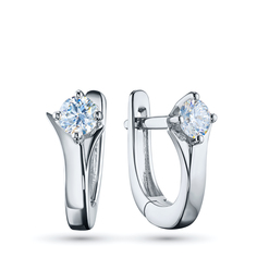 Серьги из серебра э0612сг07210751_white ЭПЛ Даймонд