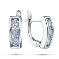 Серьги из белого золота э4712сг08200954_white ЭПЛ Даймонд