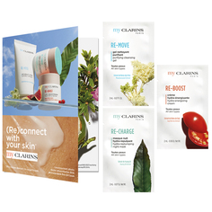 CLARINS Карта с сэмплом: Очищающий гель для лица My Clarins 2мл + Тонизирующий крем для лица My Clarins 2мл + Ночная маска для лица My Clarins 2мл
