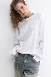 джемпер женский Лонгслив oversize хлопковый удлиненный Befree