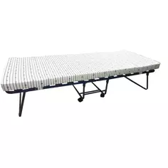 Кровать раскладная Magda 195x79x45 см сталь/полиэстер черный/белый Без бренда