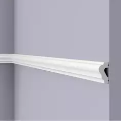Молдинг настенный полистирол ударопрочный NMC wl2 белый 20x40x2000 мм