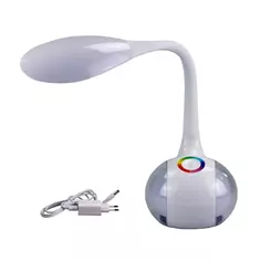 Лампа настольная светодиодная Diopro 5 Вт регулируемый белый и RGB свет цвет белый