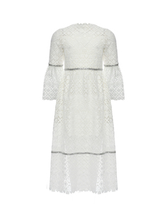 Кружевное платье с отделкой бисером Elie Saab