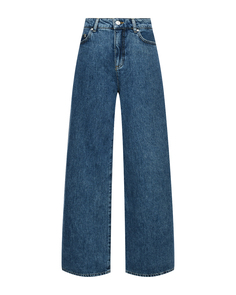 Джинсы палаццо широкие, синие Mo5ch1no Jeans