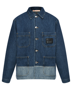 Джинсовая куртка с отделкой из голубого денима MARNI